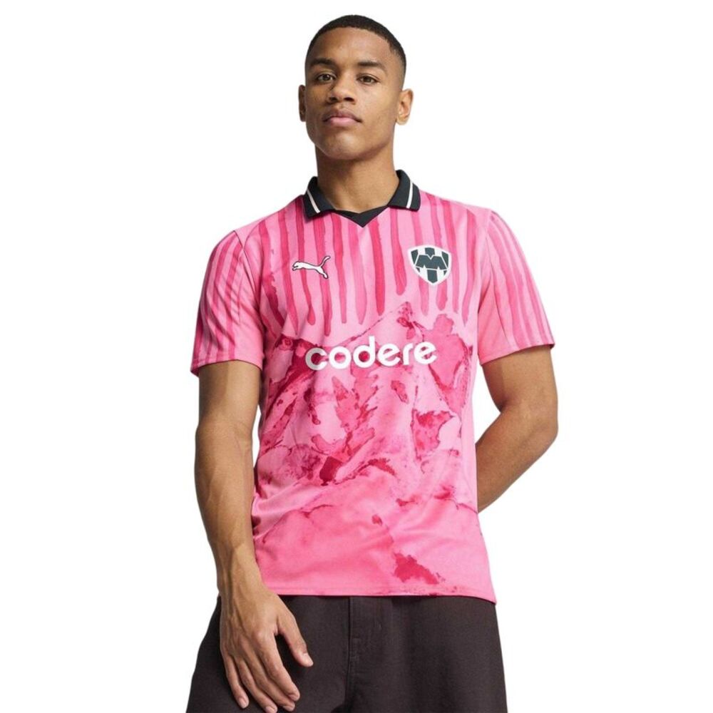 Puma Mens KidsSuper 25/26 CF Monterrey Goalkeeper Jersey / Pink - Picture 3 of 3